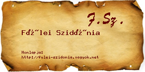 Fülei Szidónia névjegykártya